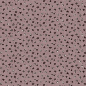Good Boy and Kitty 81280-25 - lavender cotton with orange and white flowers and blue dots
