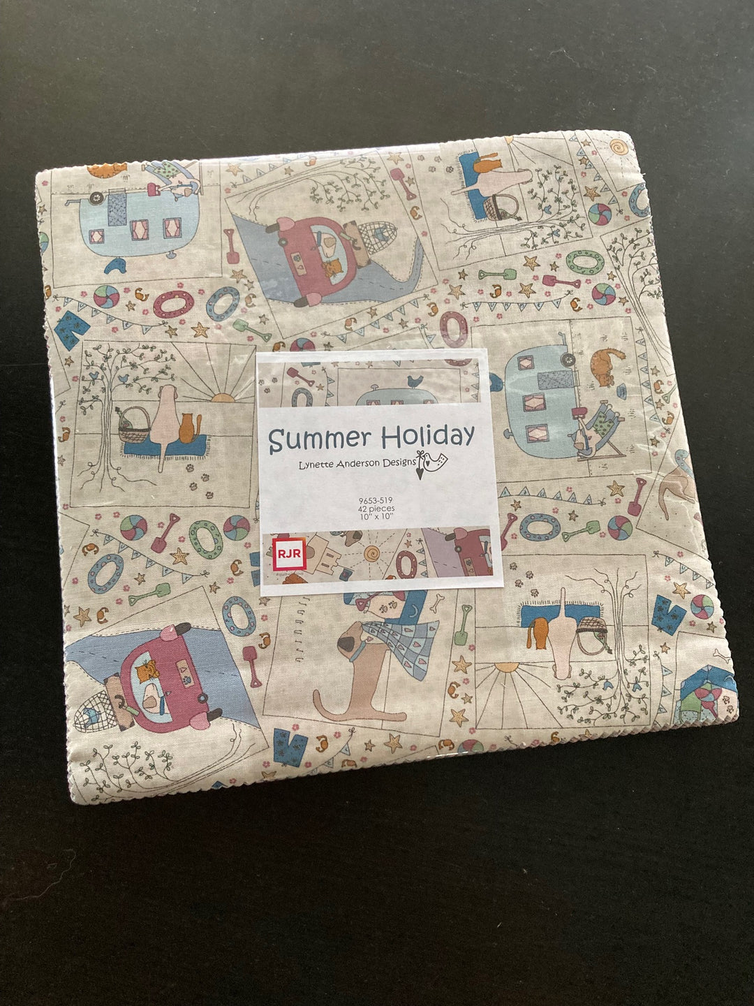 42 x 10" x 10" squares of Lynette's 'Summer Holiday' fabric collection