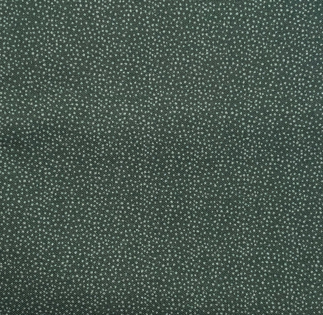 Peace and Joy 80620-19 Snowstorm - green cotton fabric with tone-on-tone pin dots