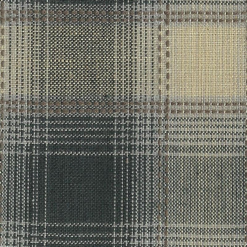 Yarn Dye Nikko 3826 - black, gray, ecru with brown plaid