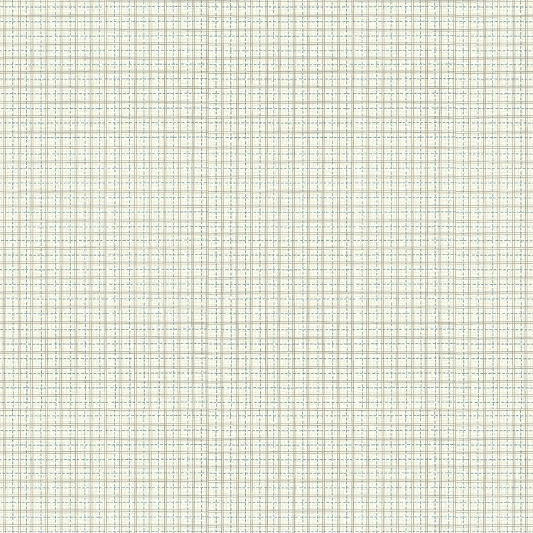 Something Borrowed, Something Blue 2 - 81510-6 - White cotton fabric with blue and tan plaid