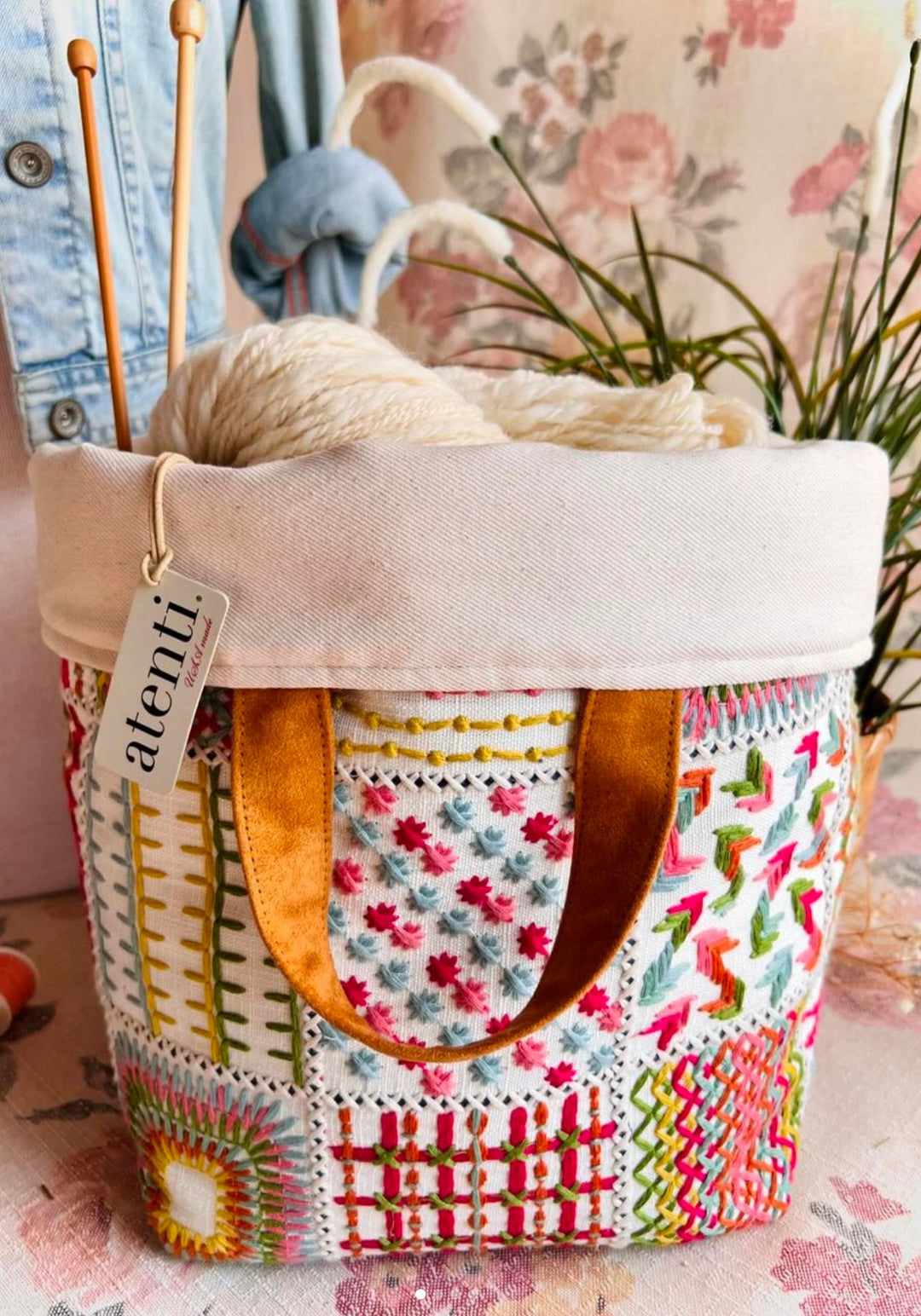 Atenti Mimi Hope Basket - cotton bag
