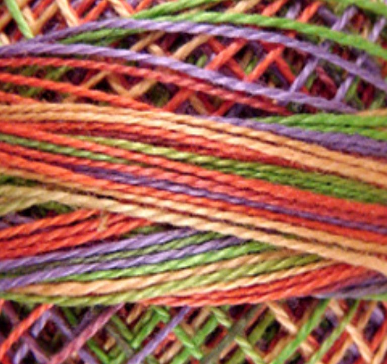 Valdani 3-strand hand-dyed floss V21 Chimney Sparks