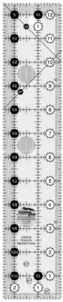 Creative Grids Quilt Ruler 2-1/2in x 12-1/2in Rectangle
