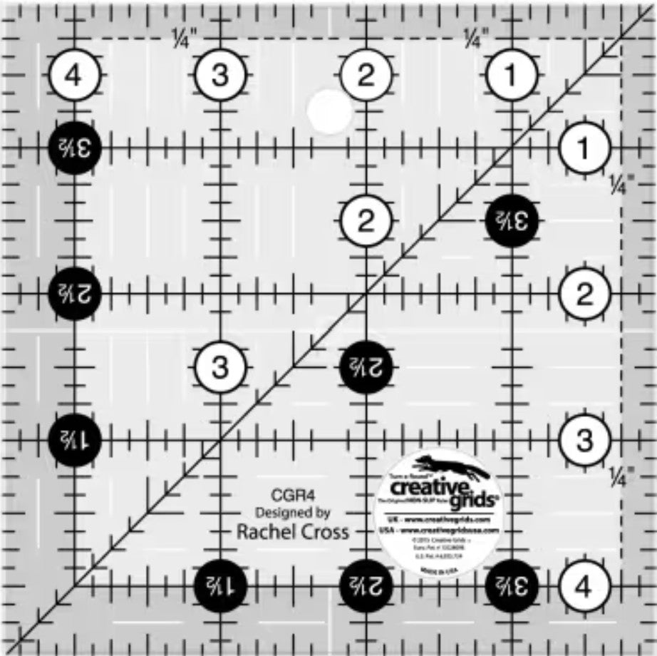 Creative Grids Quilt Ruler 4-1/2in Square