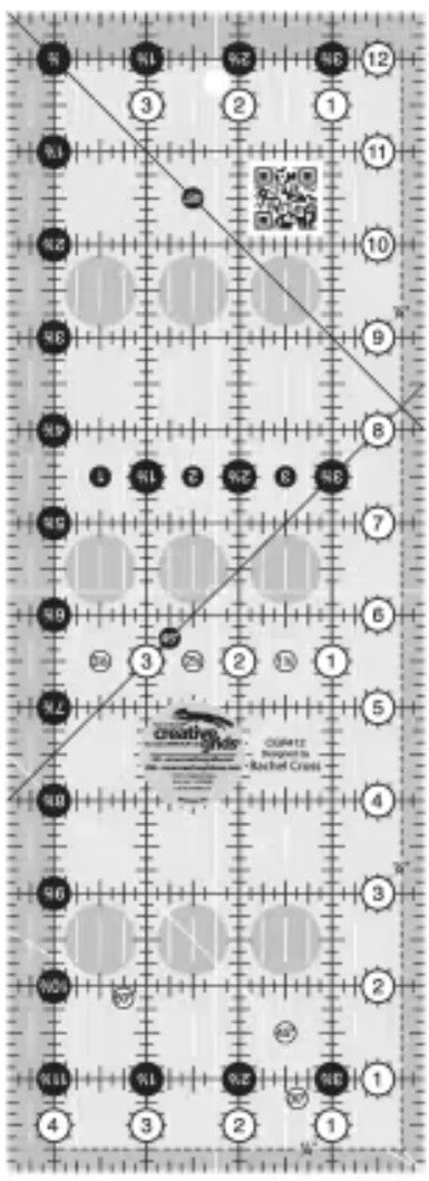 Creative Grids Quilt Ruler 4-1/2in x 12-1/2in