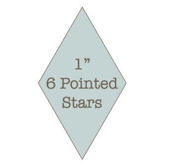 1" 6 Pointed Star Papers (160pcs) with Template