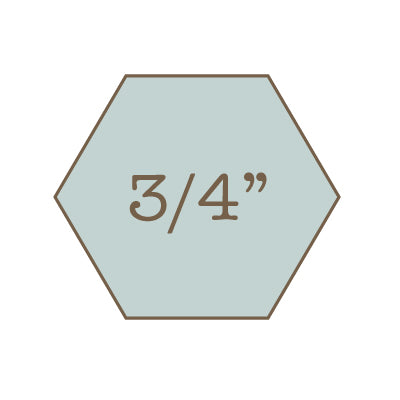 3/4" Hexagon Papers (120) with Template