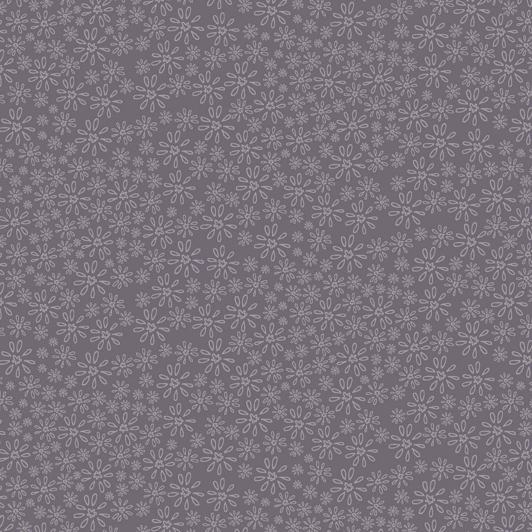 Garden Of Flowers 80870-20 - lavender cotton fabric with tone-on-tone daisies