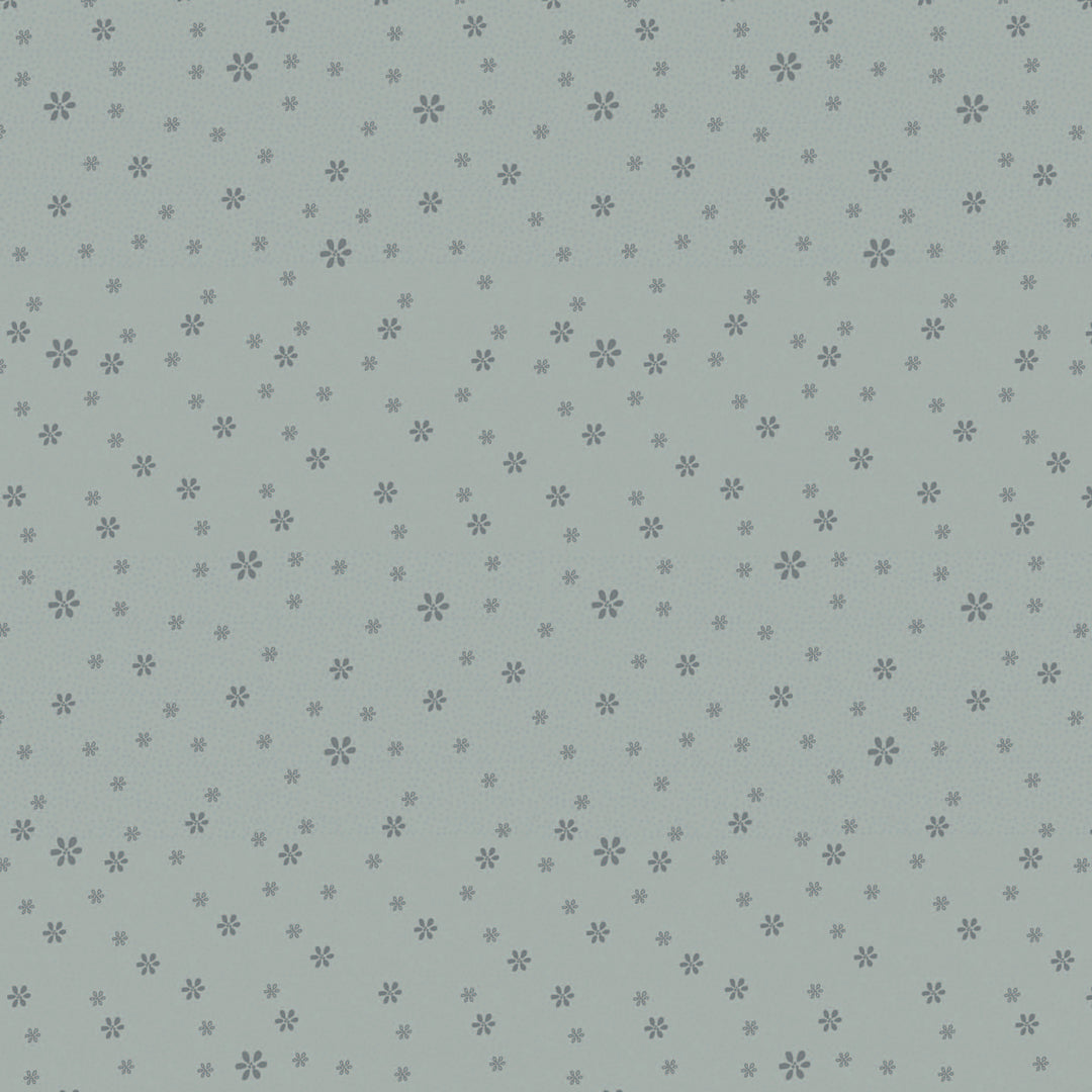 Corner of the Woods 80710-17 - Little Daisy - gray blue cotton fabric with small tone-on-tone daisies scattered over