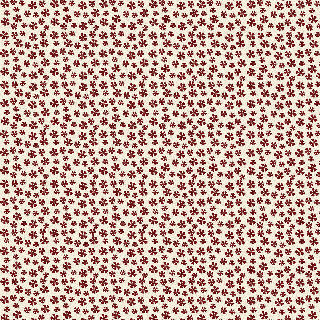 The Colour of Love 80790-11 - Field of Flowers - cream cotton with red flowers