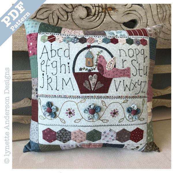 Bird in a Basket Pillow - Downloadable pattern