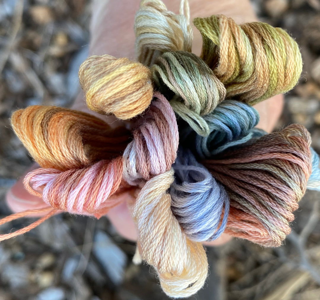 Muddy Monet- 12 skeins of 6-strand Valdani Embroidery Floss