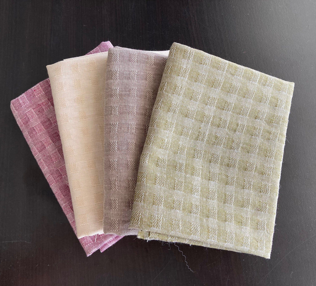 Yarn Dye bundle - Waffle Texture - Fat 1/4's (4pcs)