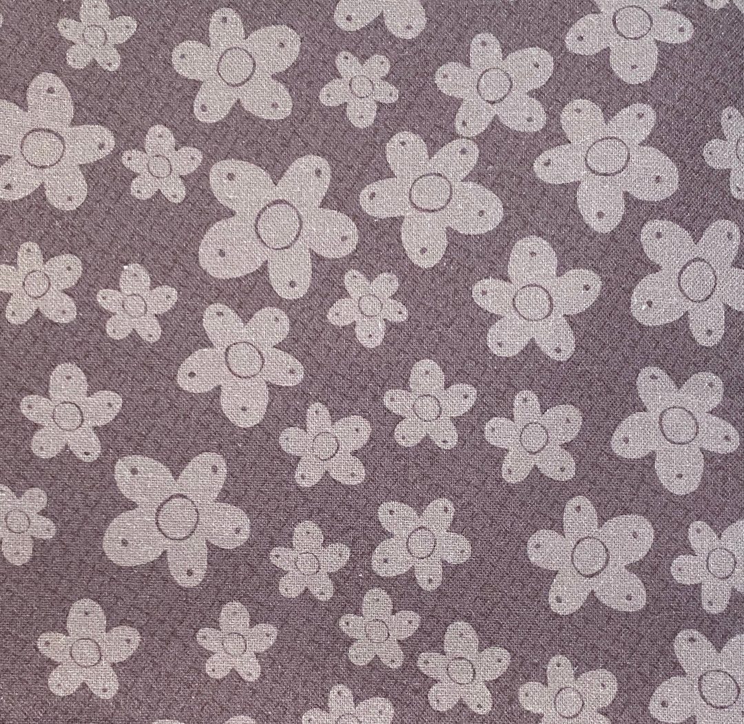 Sunshine After The Rain - 80530-10 - lavender cotton with tone on tone large daisies