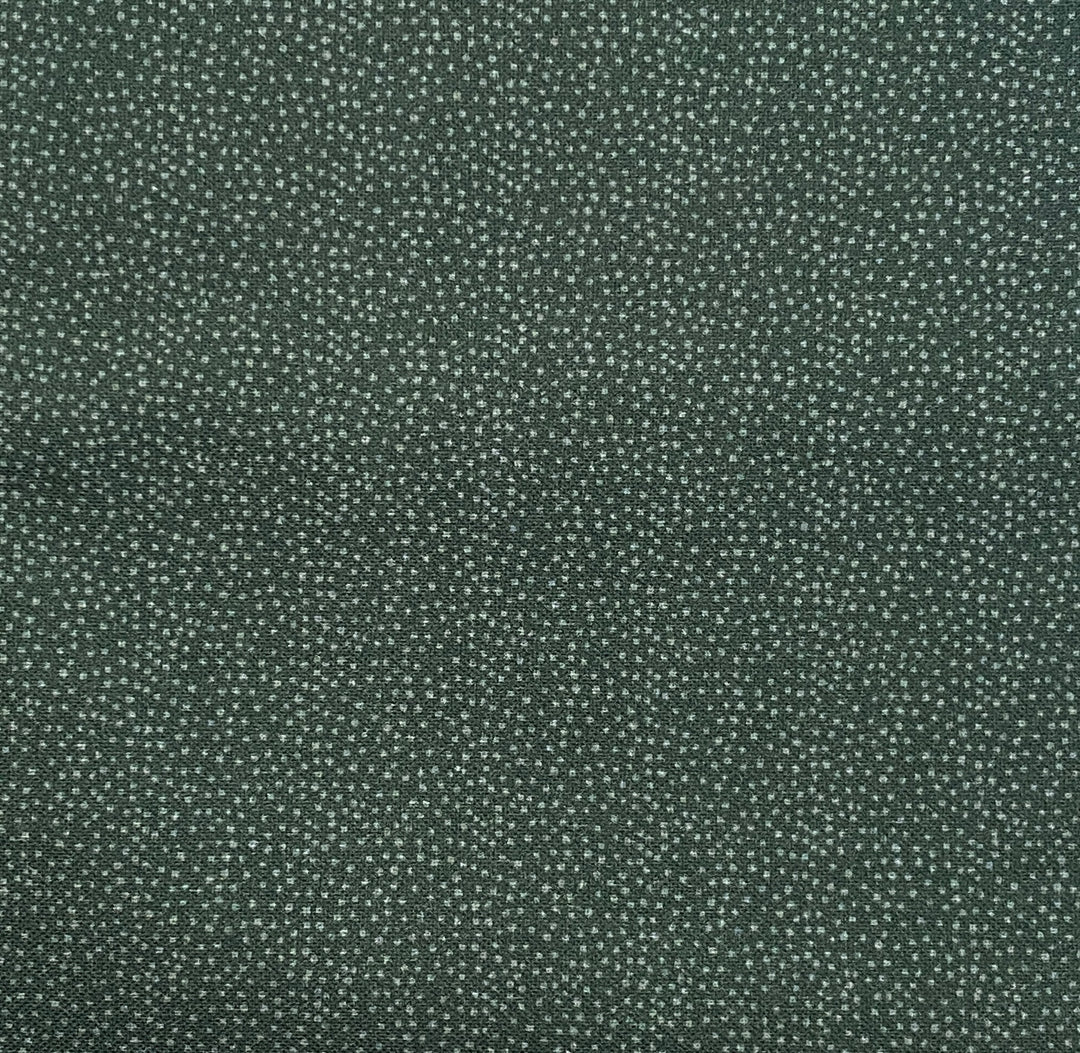 Peace and Joy 80620-19 Snowstorm - green cotton fabric with tone-on-tone pin dots