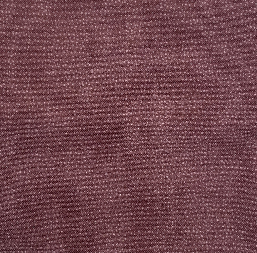 Peace and Joy 80620-16 Snowstorm - burgundy cotton fabric with tone-on-tone pin dots