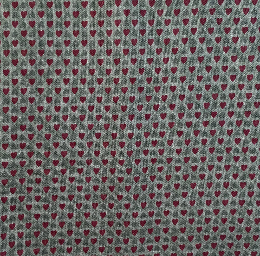 Peace and Joy 80620-24 Sweetheart - light green fabric with red and green hearts