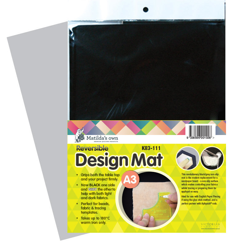 Matilda's Own Reversible Design Mat - black non-slip - A3