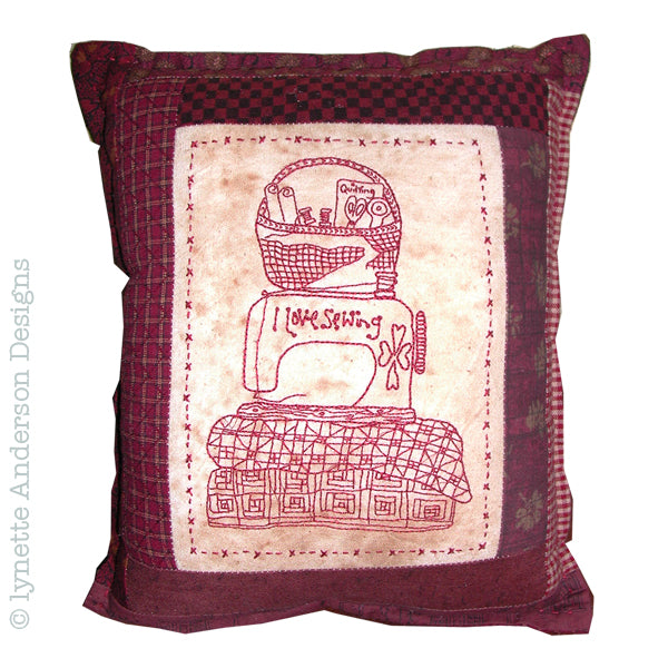 Sewing Stack Pillow by Lynette Anderson