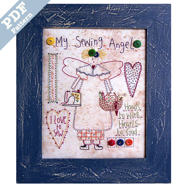 My Sewing Angel Stitchery by Lynette Anderson