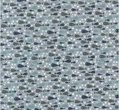 Ship to Shore 706903-70 Fish - light blue cotton with navy blue, green and gray fish and white bubbles