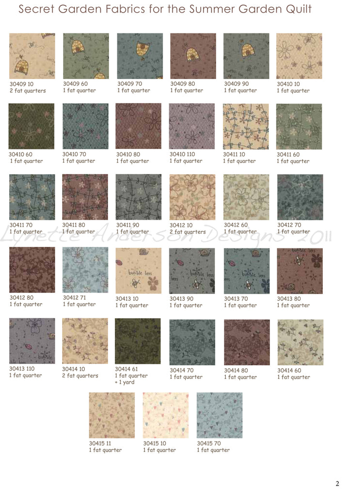 Summer Garden Quilt by Lynette Anderson Fabrics