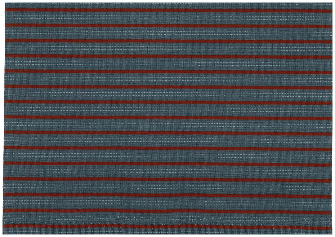 High Meadow Farm 3048-1 Fat Quarter - blue cotton fabric with red