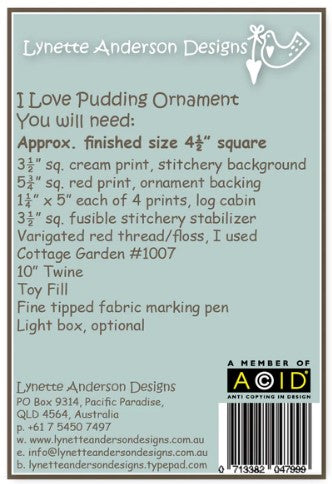 YWP72 - I Love Pudding Ornament