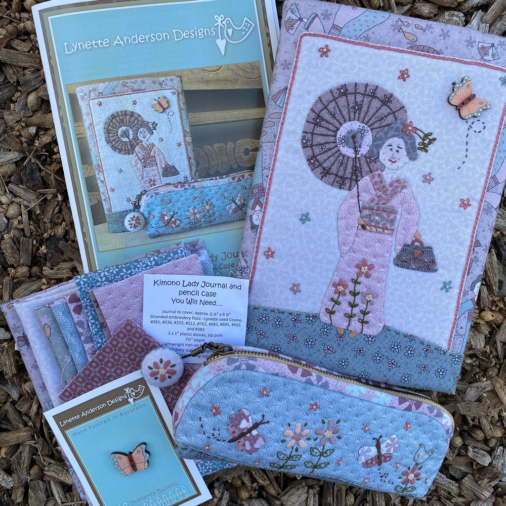 Kimono Lady Journal and Pencil Case kit