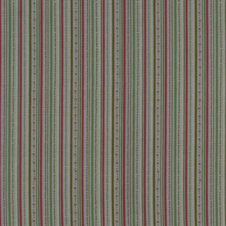 Winter Village - Stripe Green 2334-003 - green cotton with red, green, brown, and white stripe