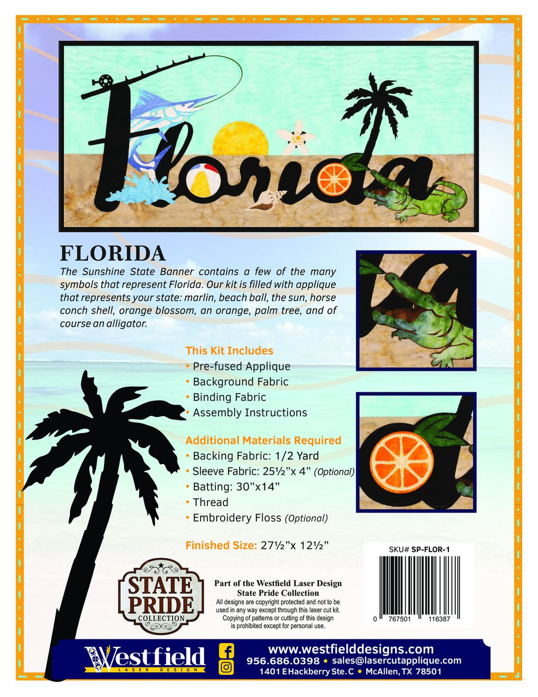 Florida Laser Cut Applique Kit