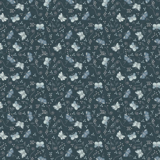 Something Borrowed, Something Blue - 811104 - blue cotton with small blue butterflies