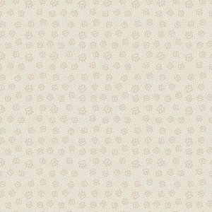Good Boy and Kitty 81280-19 - ecru cotton with tone-on-tone paw prints