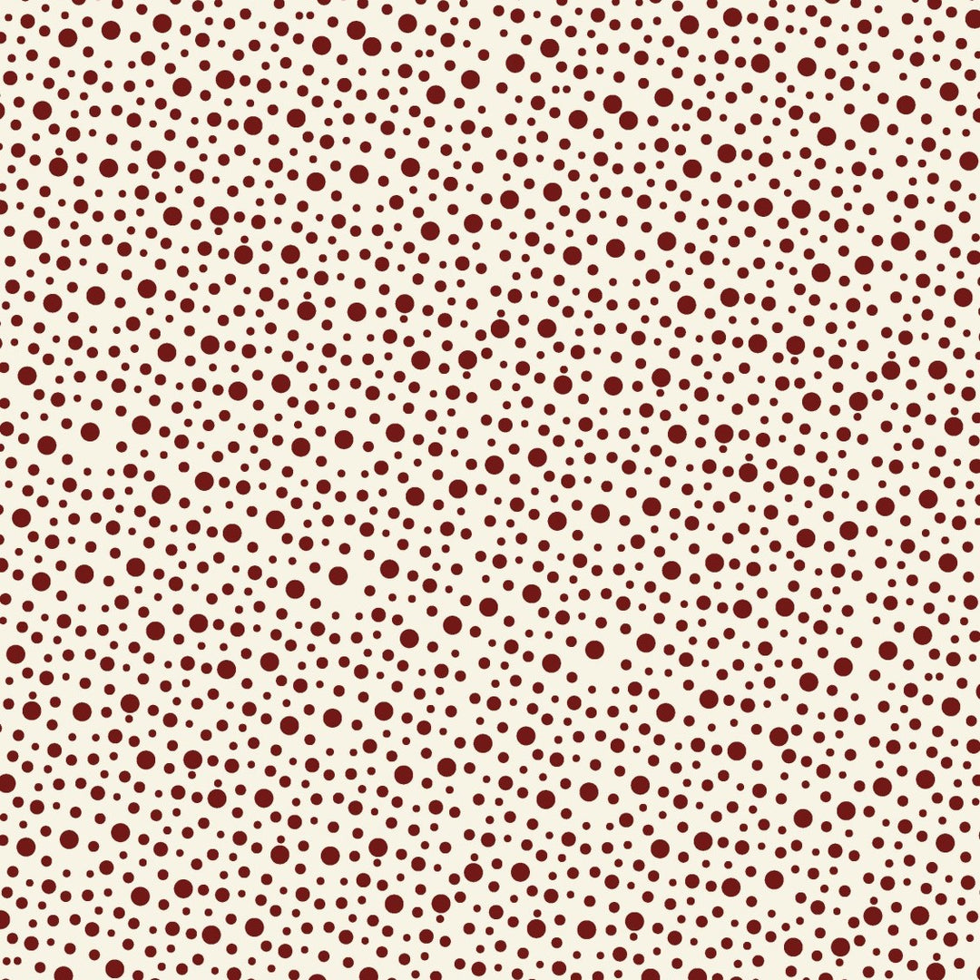 Red Velvet 81700-5 - white cotton with various sized red dots