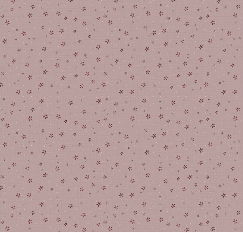Patterned fabric with small floral design on a pink background