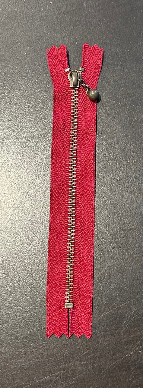 5" Red Zipper