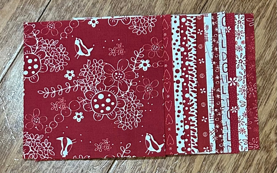 Red Velvet - 5" Square Bundle (12 pcs)