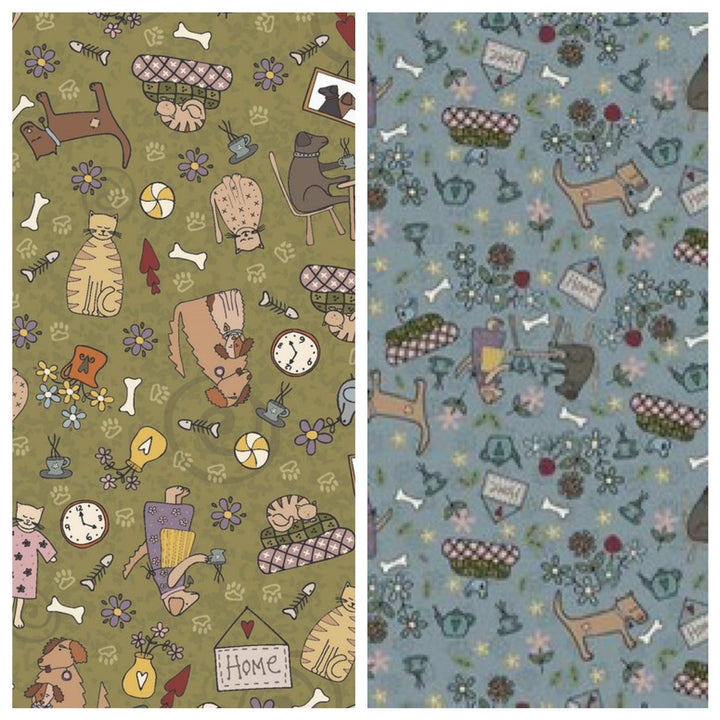 Good Dog and Kitty fabric