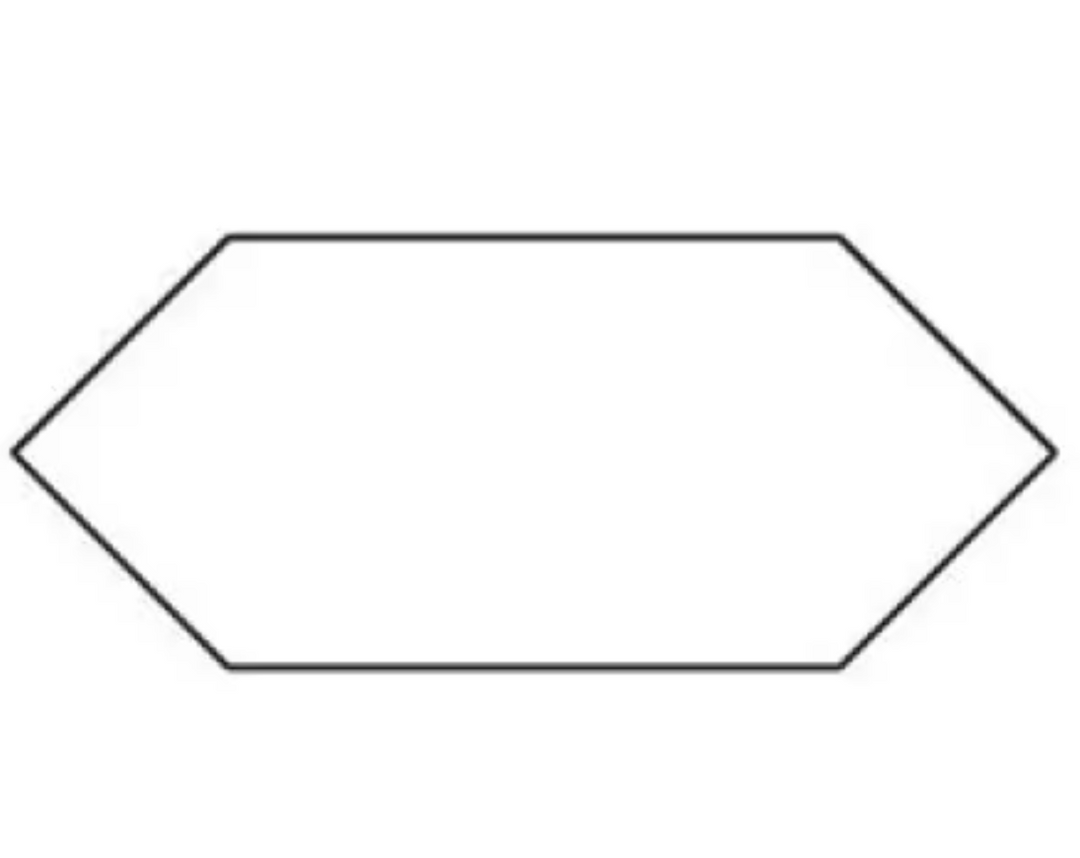 Hexagonal outline on a white background