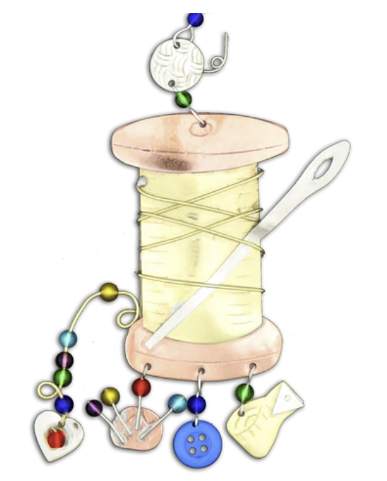 Needle and Thread Handmade Ornament