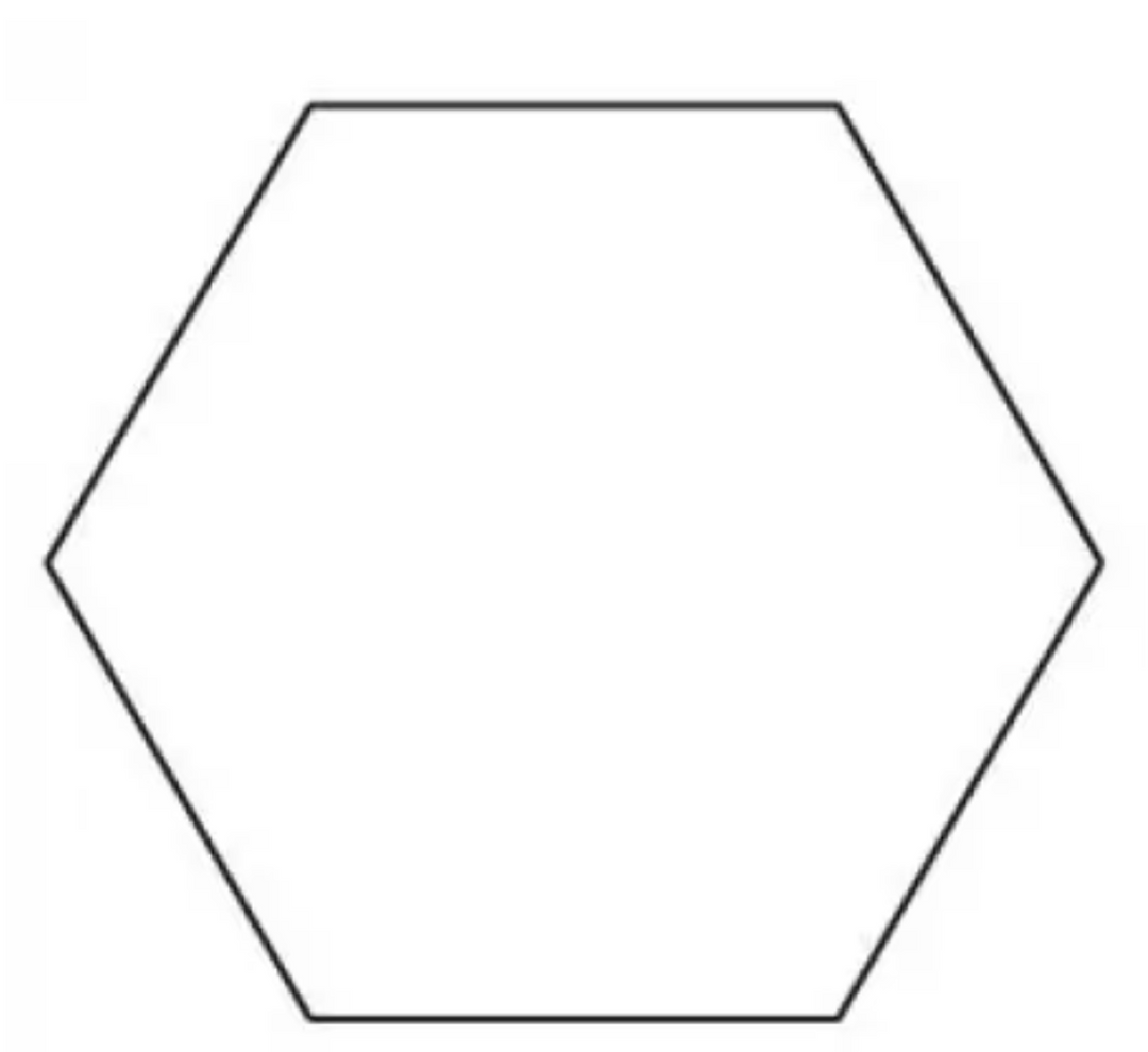 1/2" Hexagon Acrylic Template