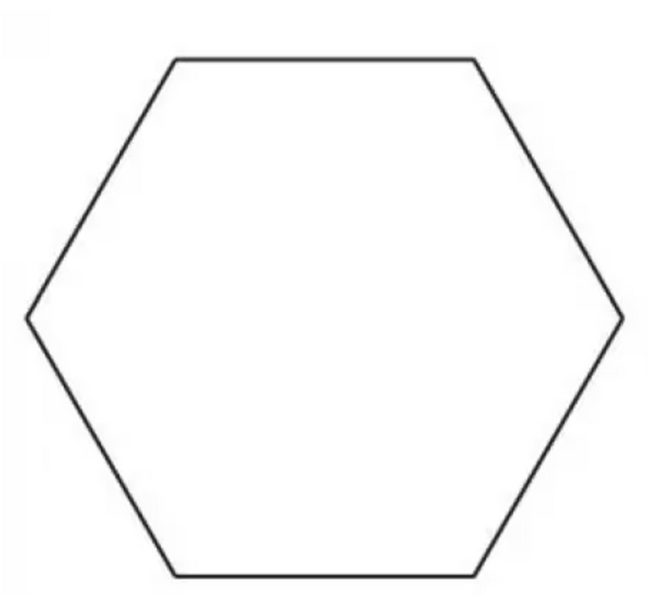 1/2" Hexagon Acrylic Template