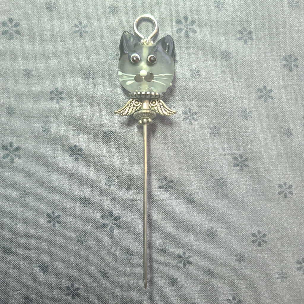Stiletto-Grey Cat with Angel Wings CHC005