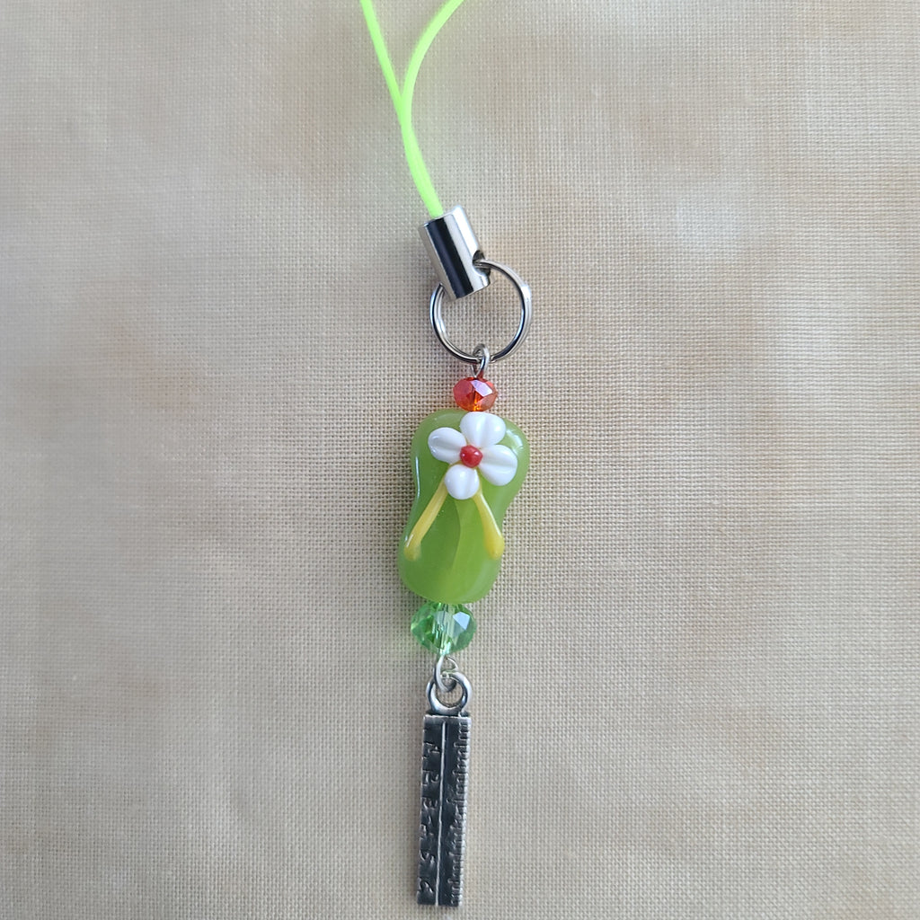 Scissor Charm - Green Flip Flop Sandal