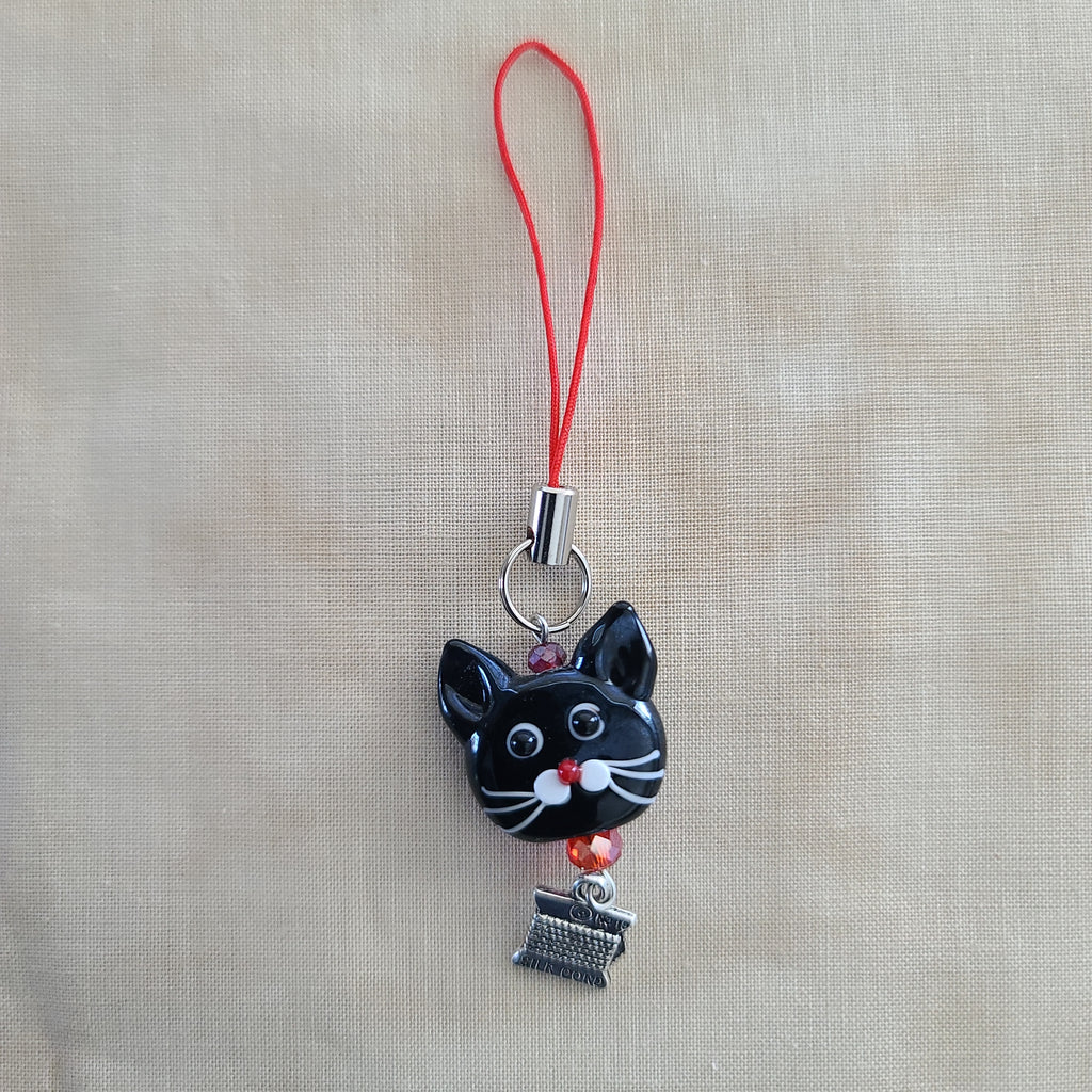 Scissor Charm - Black Cat