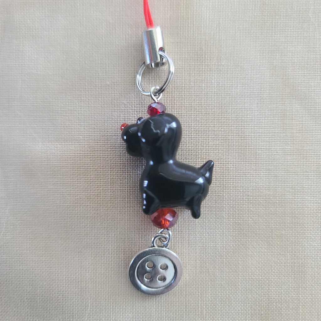 Scissor Charm - Black Doggy