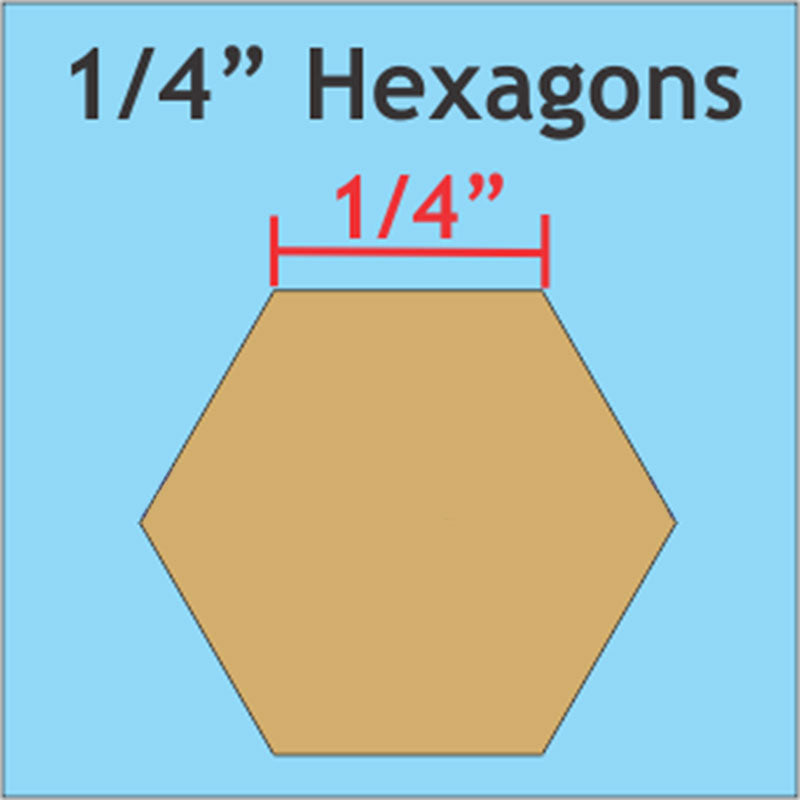 1/4" Hexagon Papers - Pack of 200