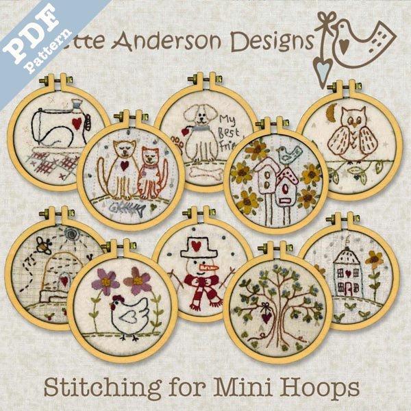 Stitching for Mini Hoops - Downloadable Pattern