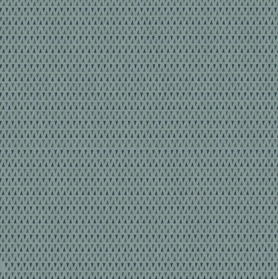 Peacock Manor 3324-003 - blue cotton fabric with tiny blue and gray hearts